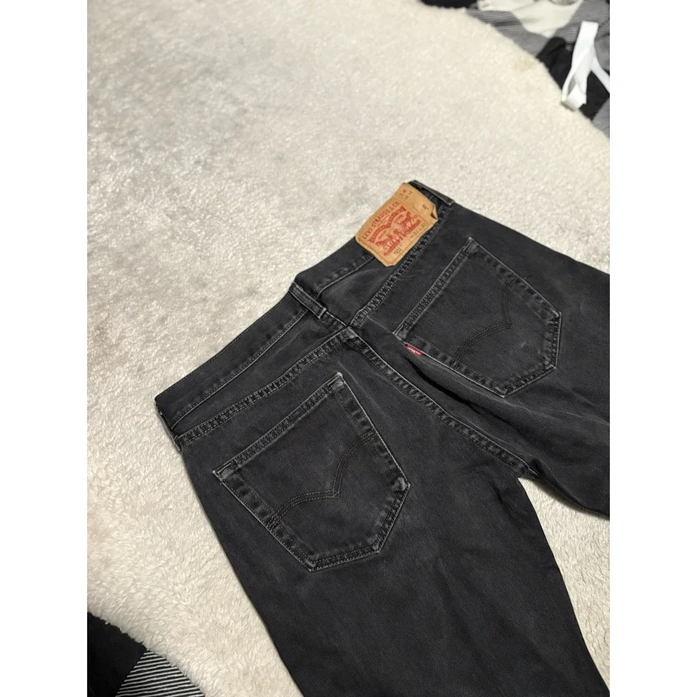 Levi's 501 Men's Straight Black Denim Jeans Size 34x30 Pants Button Fly